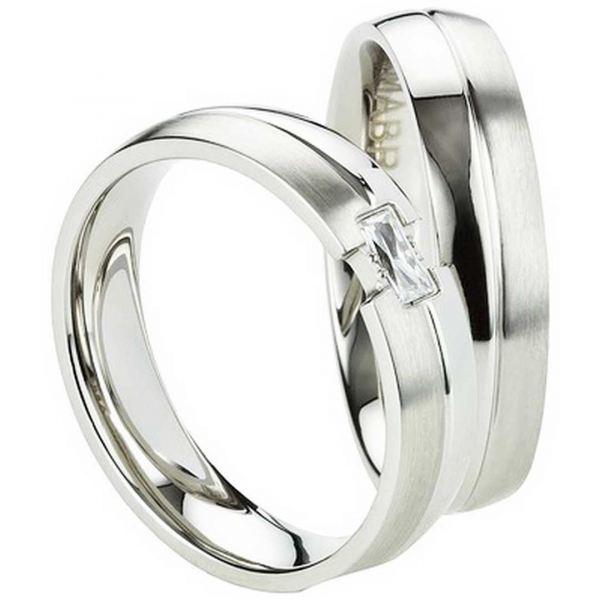 Preview: Schlichte & elegante Edelstahlringe AB2408-AB2409