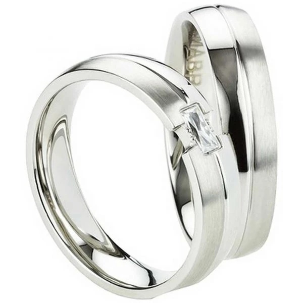 Partnerringe Edelstahl AB2408-AB2409 und Gravur