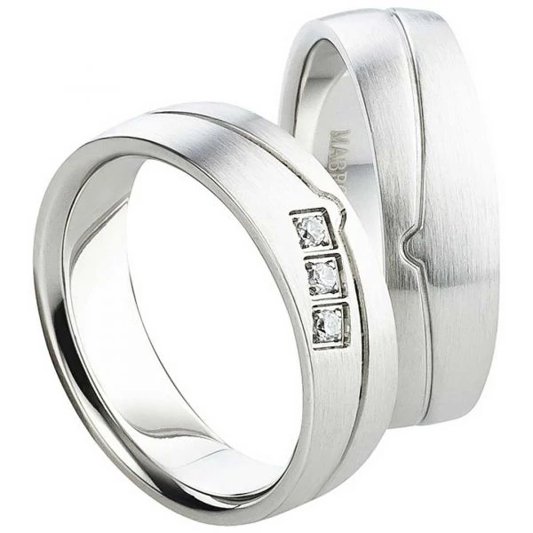 Partnerringe Edelstahl AB1554-AB1555 und Gravur