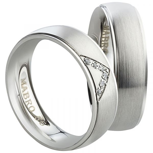 Preview: Liebevolle Edelstahl Partnerringe AB1764-AB1765