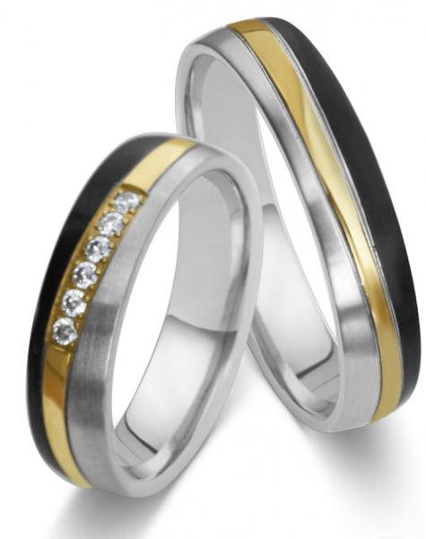 Preview: Partnerringe Edelstahl AB4786-AB4787