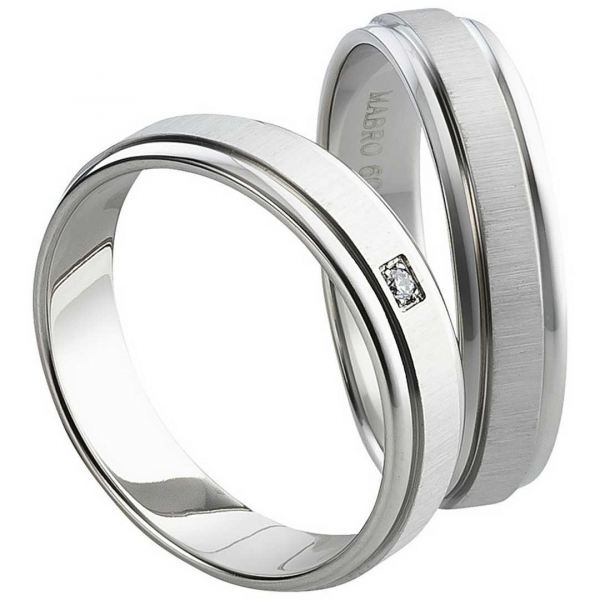 Preview: Schmale Edelstahlringe mattiert AB1020-AB1021