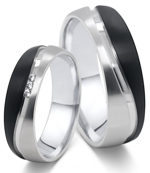 Preview: Partnerringe Edelstahl AB4796-AB4797