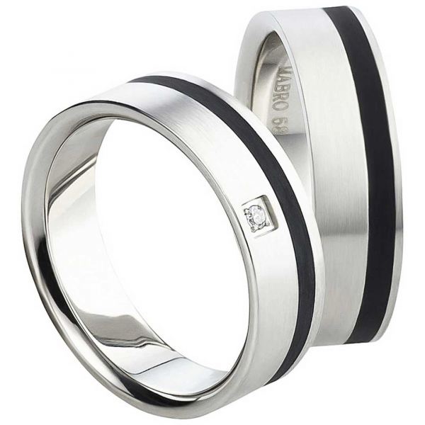 Preview: Edle Edelstahlringe modern & dezent AB1550-AB1551