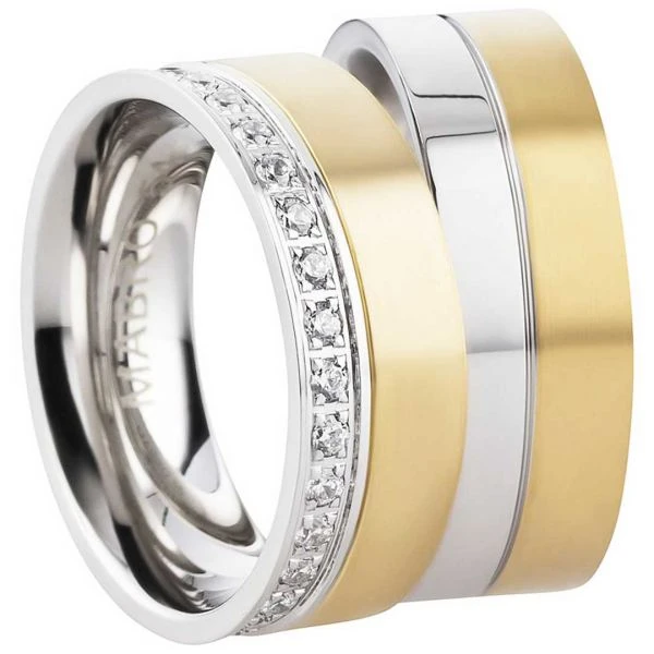 Partnerringe Edelstahl AB2842-AB2843 und Gravur