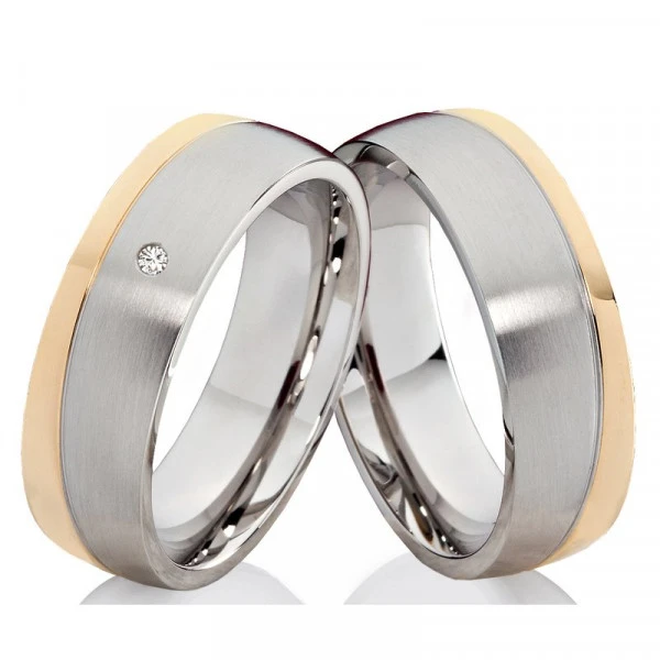 Edelstahlringe MOR30 mit Diamant