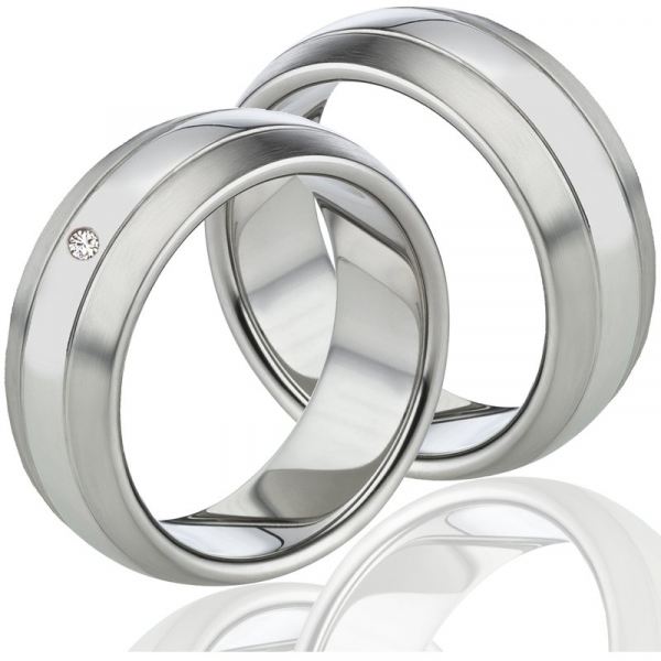 Preview: Partnerringe Titan MOR73 mit Glanzrillen