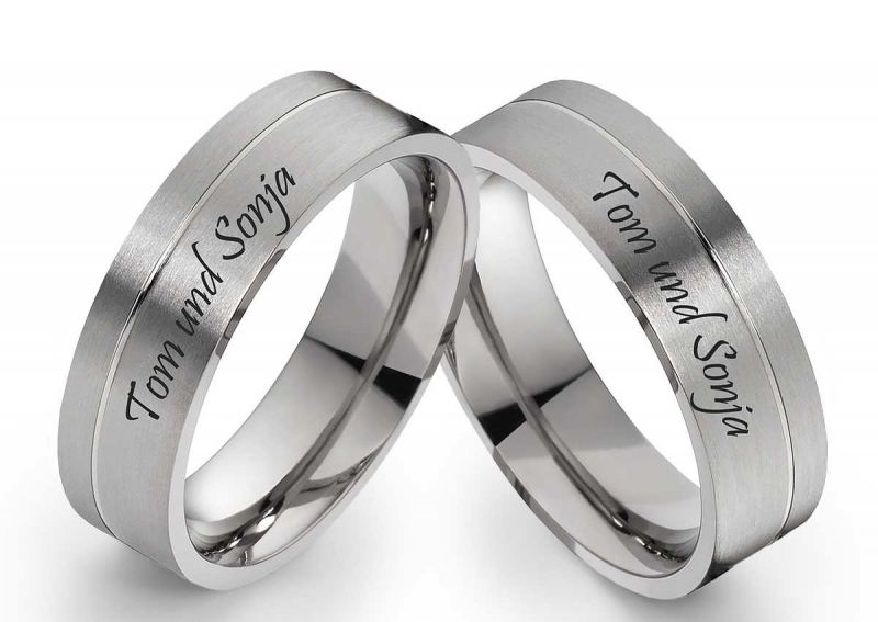 Preview: Partnerringe Klassische Titanringe PT086