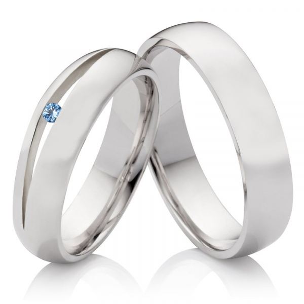 Preview: Silberringe PS913 traumhaften blauen Topas