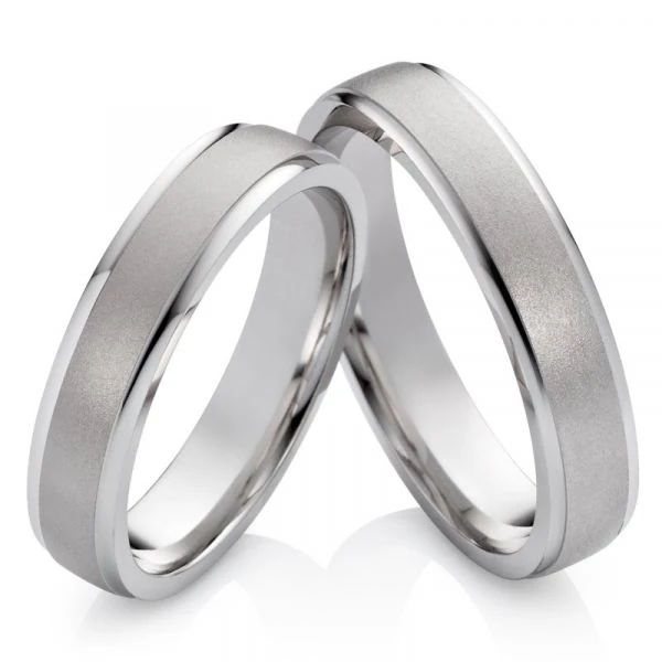 Partnerringe Silberringe SO36 ohne Stein, klassisch und elegant für Paare