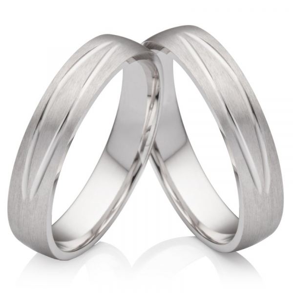Preview: Schlichte elegante Silberringe mit Gravur SO100
