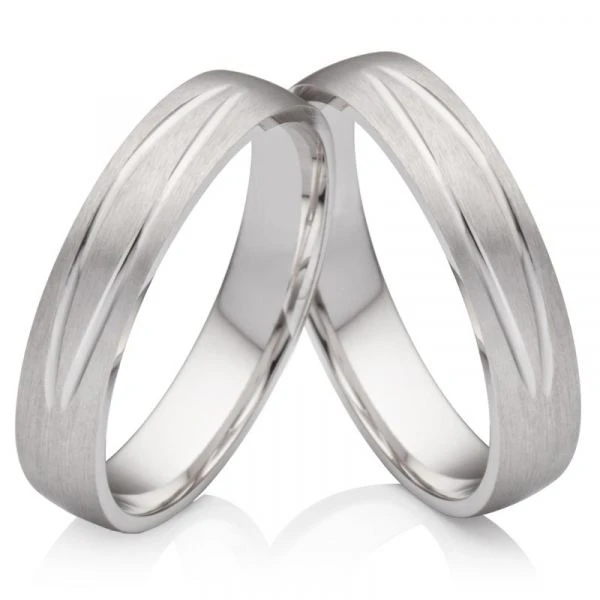Partnerringe Silberringe SO100 ohne Stein mit Außengravur