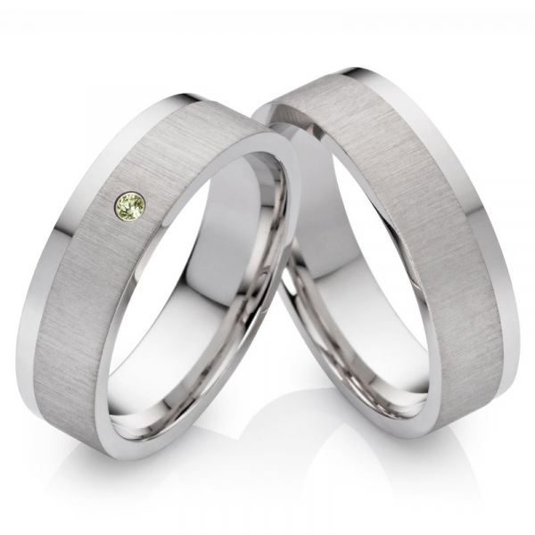 Preview: Silberring mit grünen Peridot SP05 - Eleganz pur