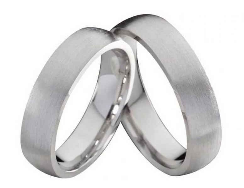 Preview: Silberringe mattiert – Partnerringe aus 925 Silber ohne Stein