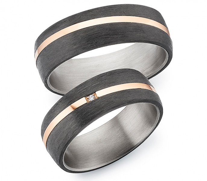 Titan Carbonring AB4638+39 mit W/Si 0,010 CT Diamant
