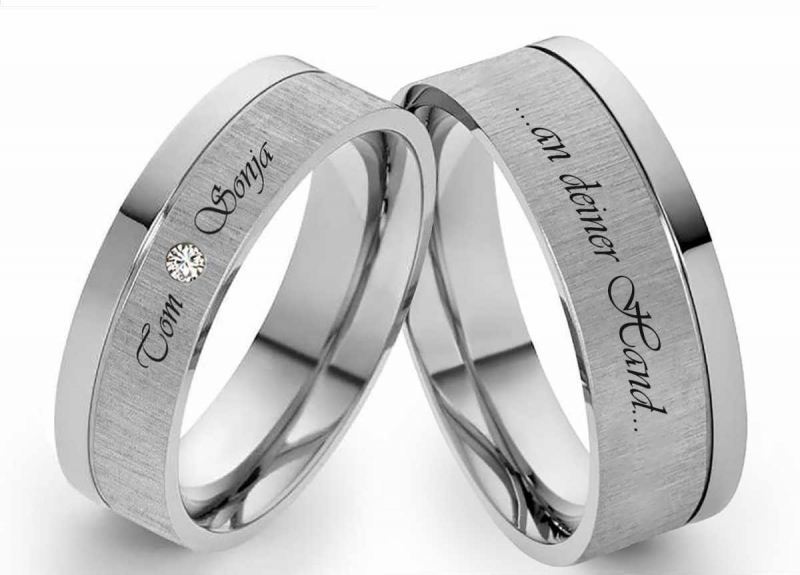 Preview: Eheringe Titan Trauringe T002 Außengravur