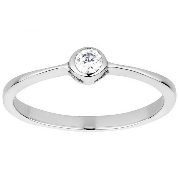 Verlobungsring Damenring AB3460 mit Zirkonia weiß