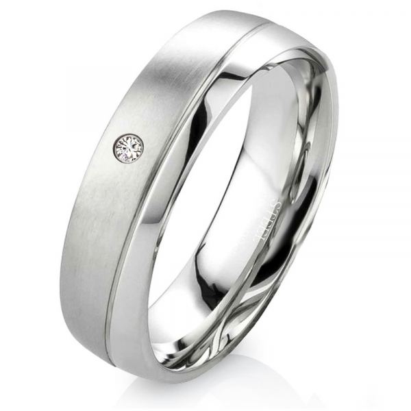 Preview: Modischer Damen Ring Edelstahl DE245