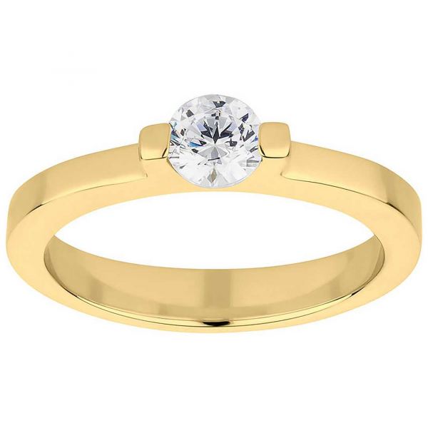 Preview: Verlobungsring Damenring AB3442 mit Goldfarbiger Beschichtung