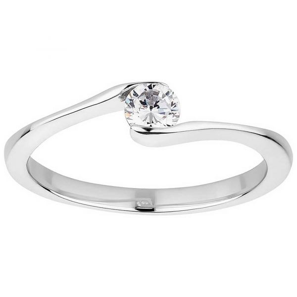 Preview: Verlobungsring Damenring Edelstahl AB3428 mit Zirkonia