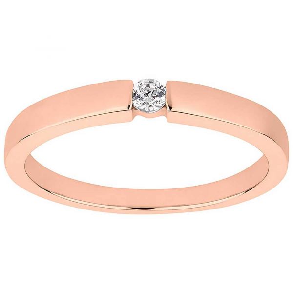 Preview: Verlobungsring Damenring AB3458 mit Rosefarbiger Beschichtung
