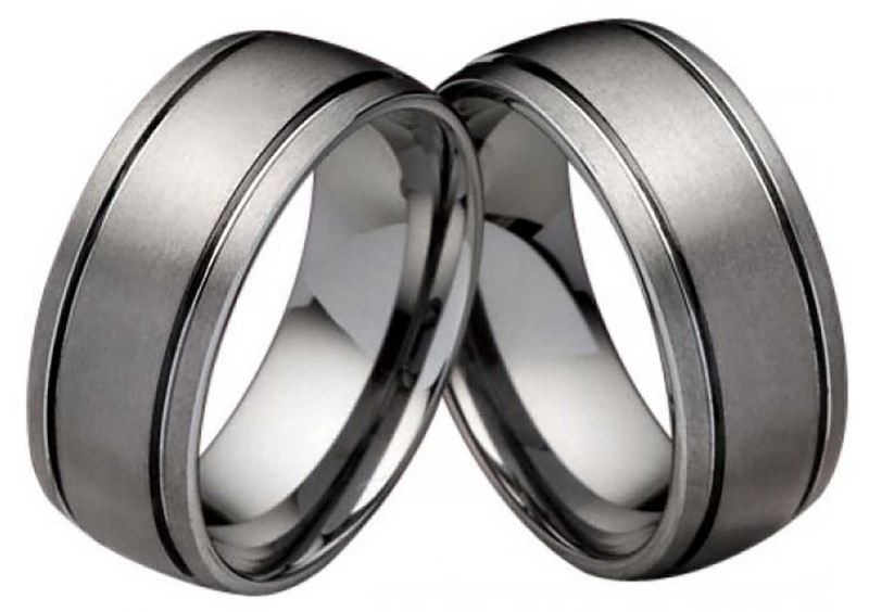 Wolframring W113 ohne Stein mit eleganter Gravur