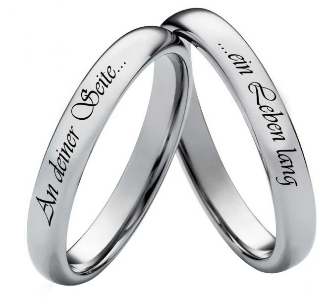 Wolframring W119 ohne Stein mit Außengravur