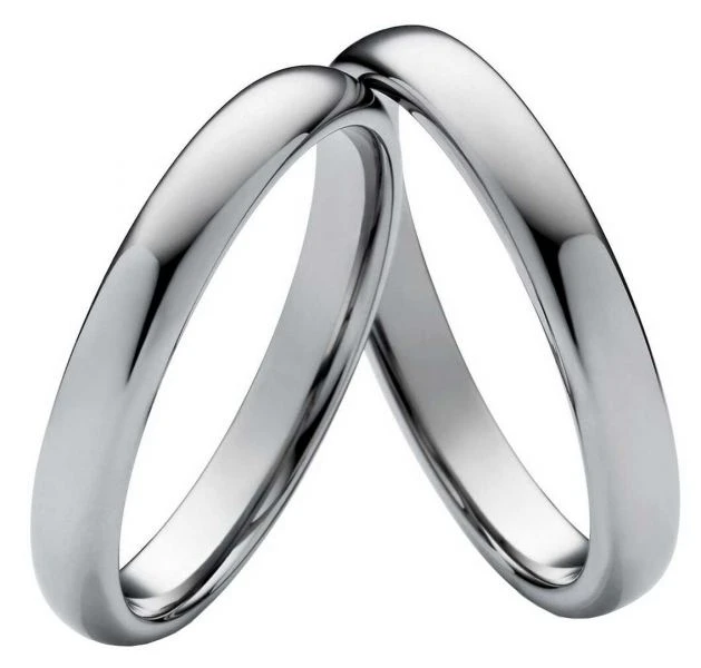 Schmaler, polierter Unisex-Wolframring, glatte Oberfläche, gravurfähig