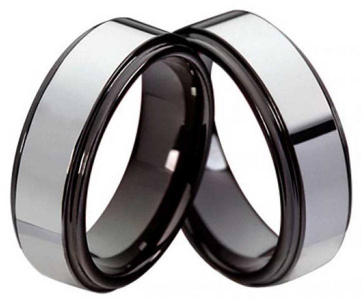 Wolframring W140 ohne Stein mit Gravur