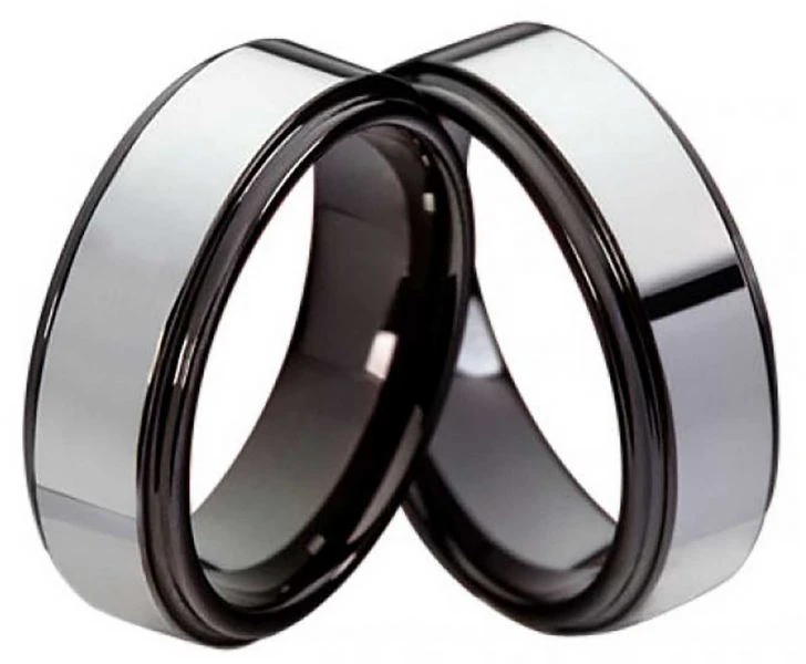 Wolframringe W140 ohne Stein mit Gravur