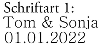 Schriftart 1