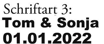 Schriftart 3