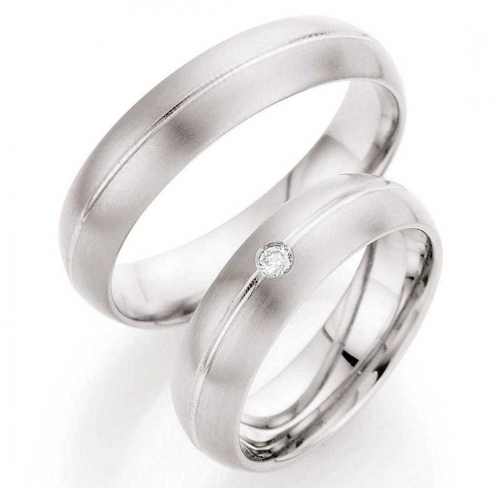Trauringe aus Titan 77/07080+77/07080 mit Diamanten Trauringe aus Titan 77/07080+77/07080 mit Diamanten