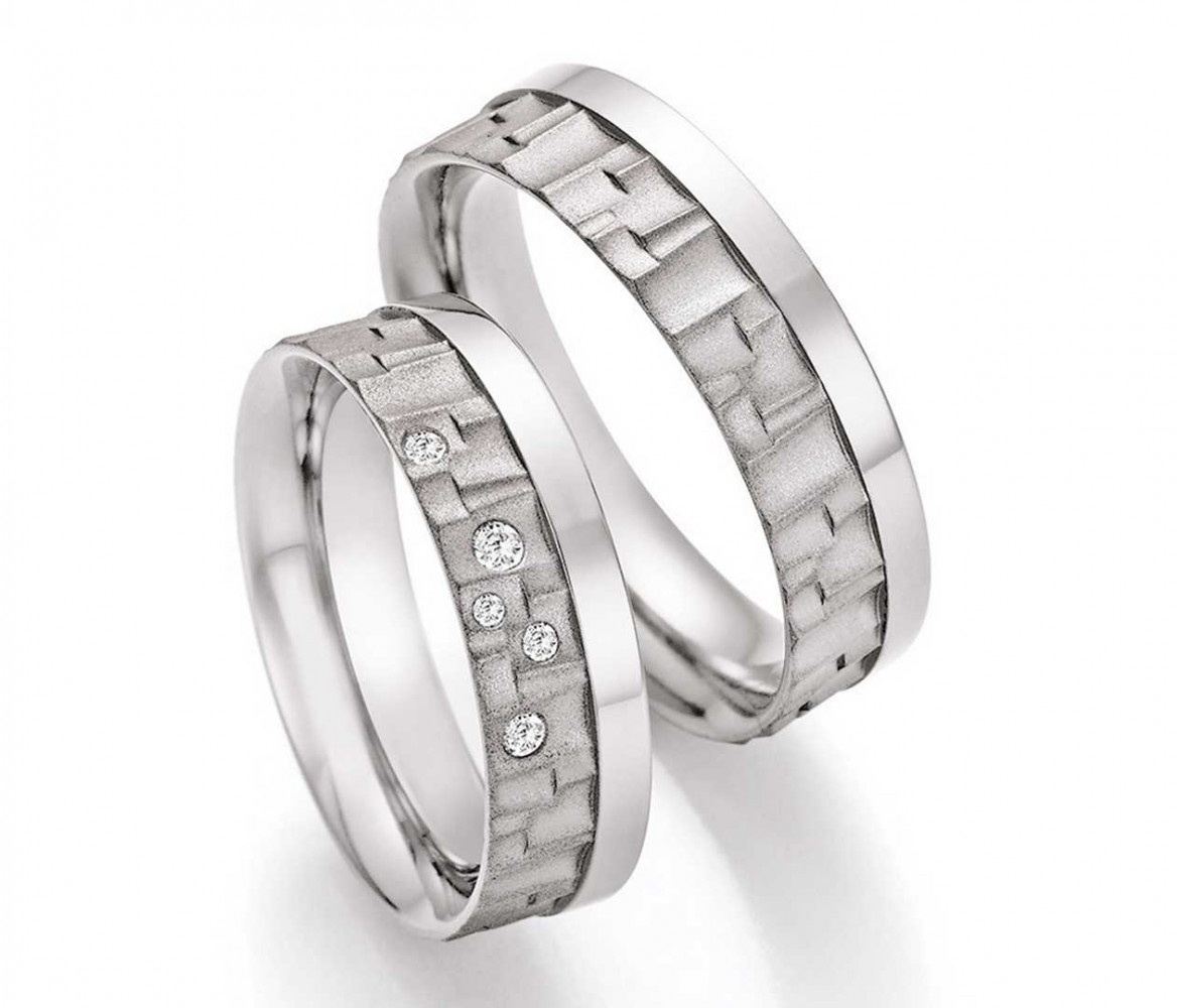 Trauringe aus Titan 77-21050+77-21060 mit Diamanten Trauringe aus Titan 77-21050+77-21060 mit Diamanten