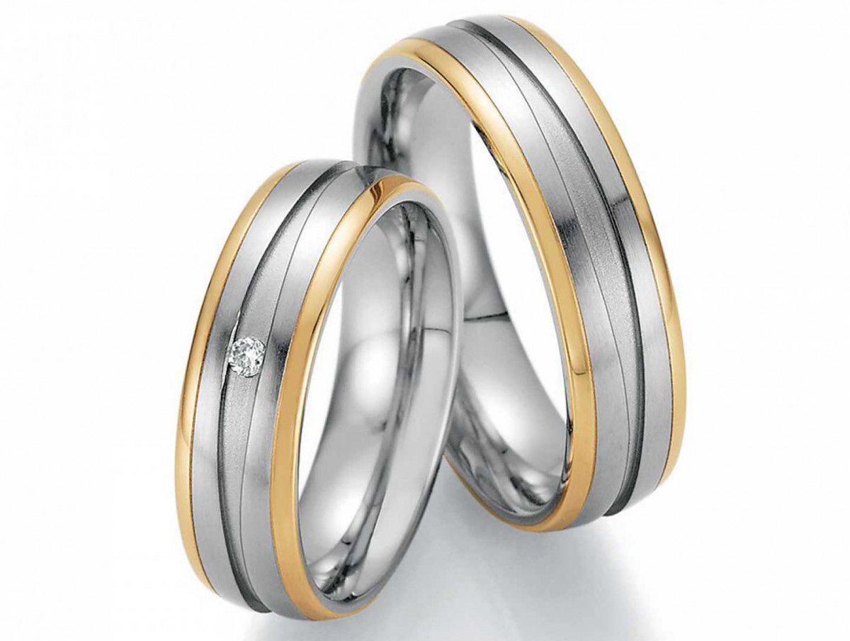 Trauringe aus Edelstahl 585/Gold Ruesch 88/01830-060-88/01830-060 mit Gravur Trauringe aus Edelstahl 585/Gold Ruesch 88/01830-060-88/01830-060 mit Gravur