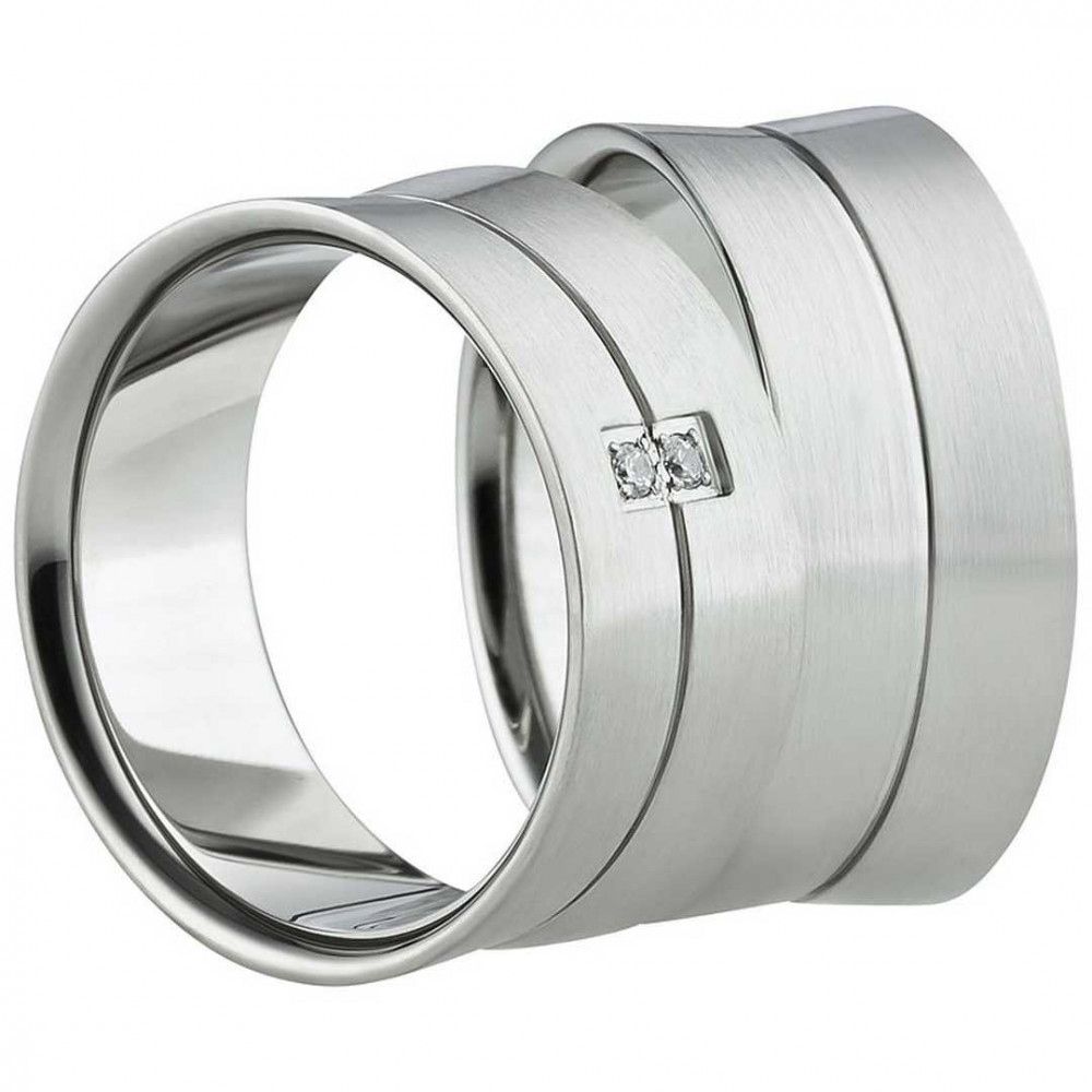 Partnerringe Edelstahl AB1124-AB1125 und Gravur Partnerringe Edelstahl AB1124-AB1125 und Gravur