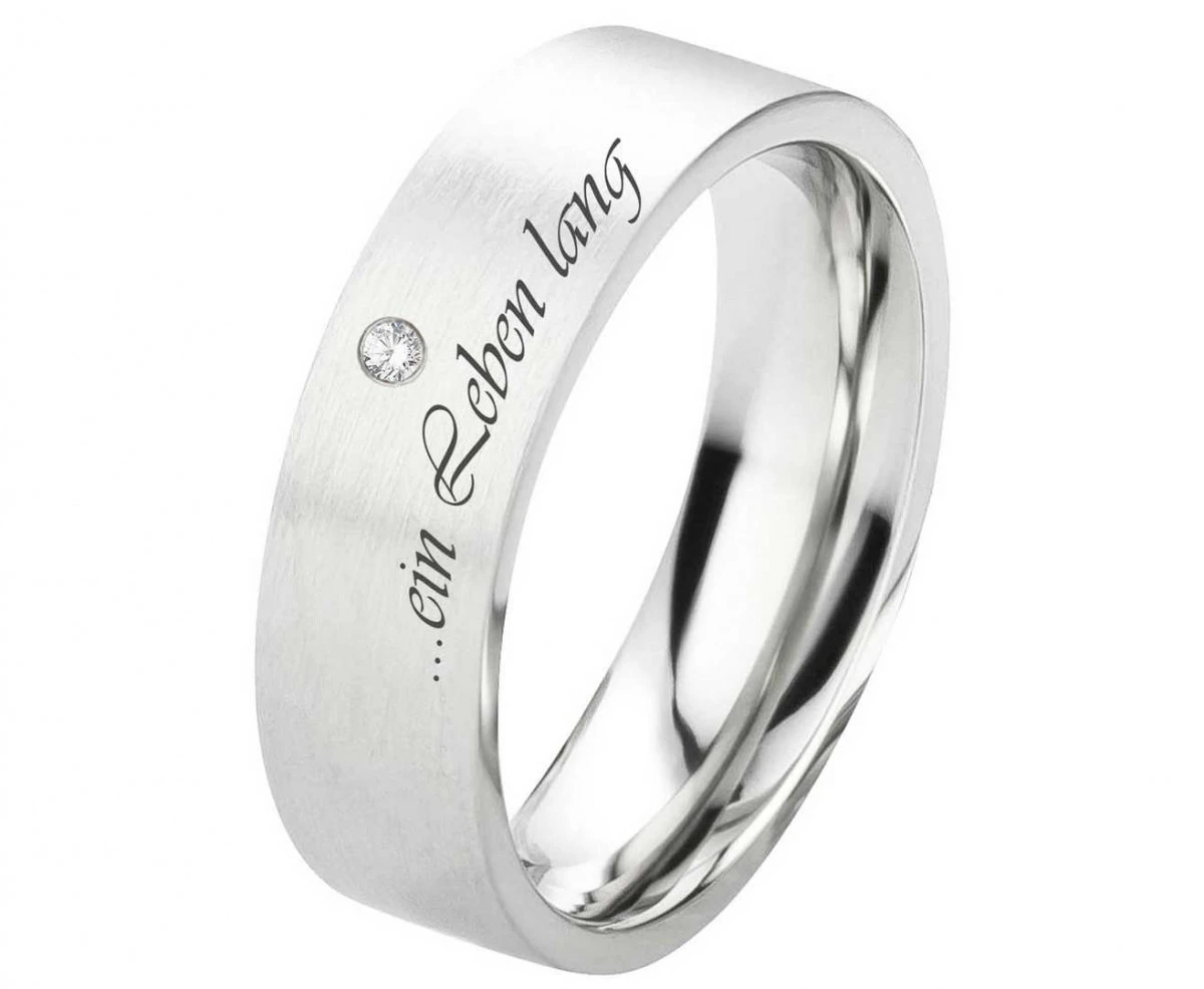 Damenring Edelstahl DE123 mit Zirkonia Damenring Edelstahl DE123 mit Zirkonia