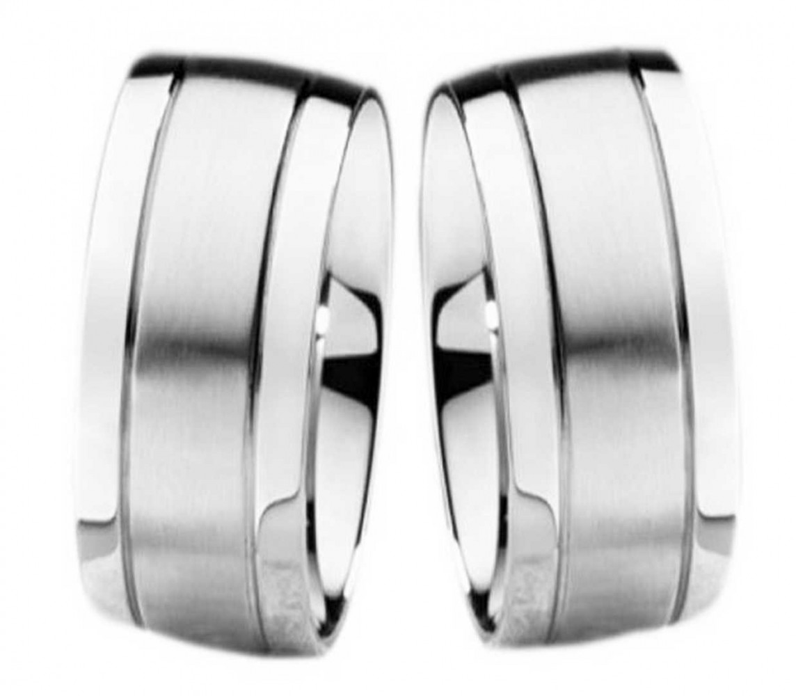 Partnerringe Edelstahlringe PE044 ohne Stein und Gravur Partnerringe Edelstahlringe PE044 ohne Stein und Gravur