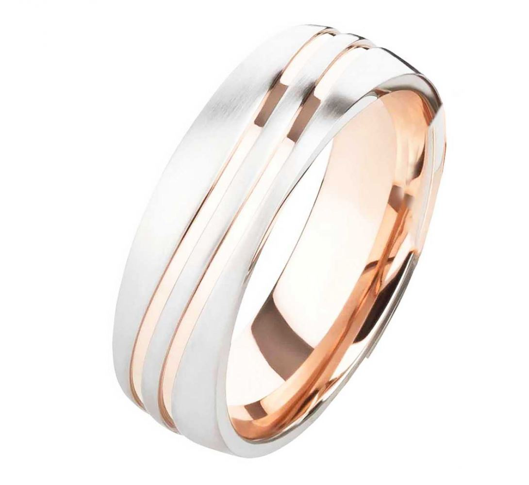 Moderner Herrenring E128 mit Gravur