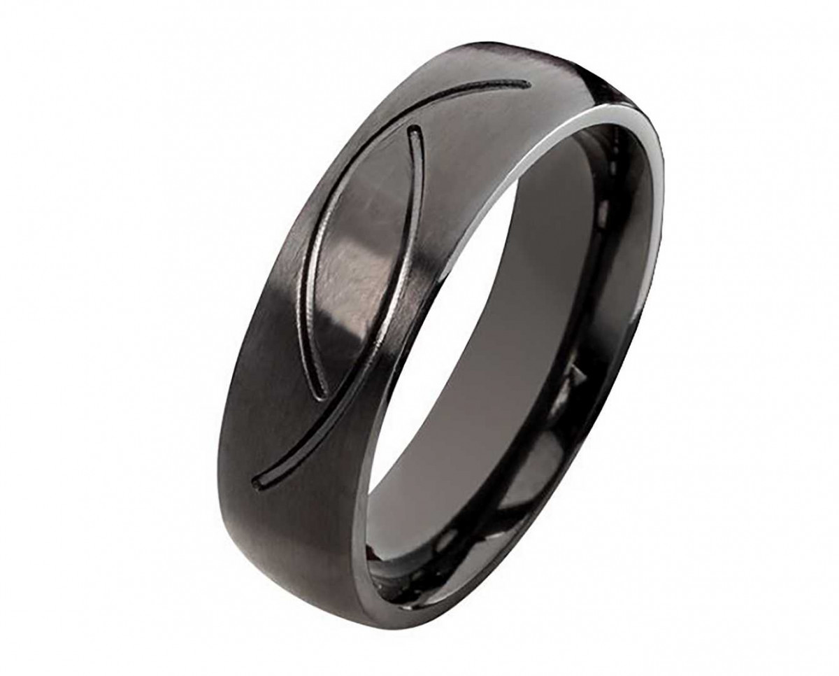 Herrenring Edelstahl HE299 ohne Stein mit Gravur