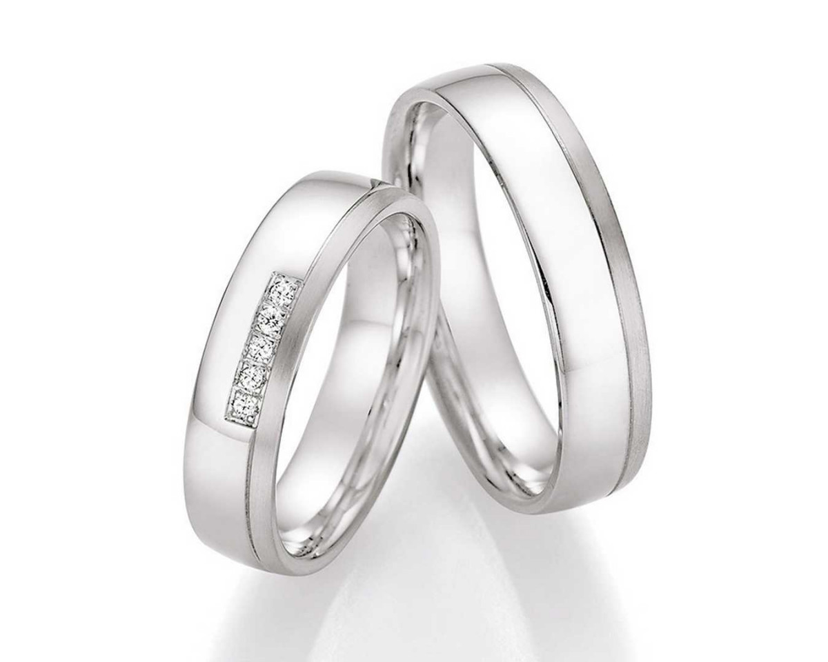 Trauringe aus Palladium 55-30010-55-30020 mit Diamanten Trauringe aus Palladium 55-30010-55-30020 mit Diamanten