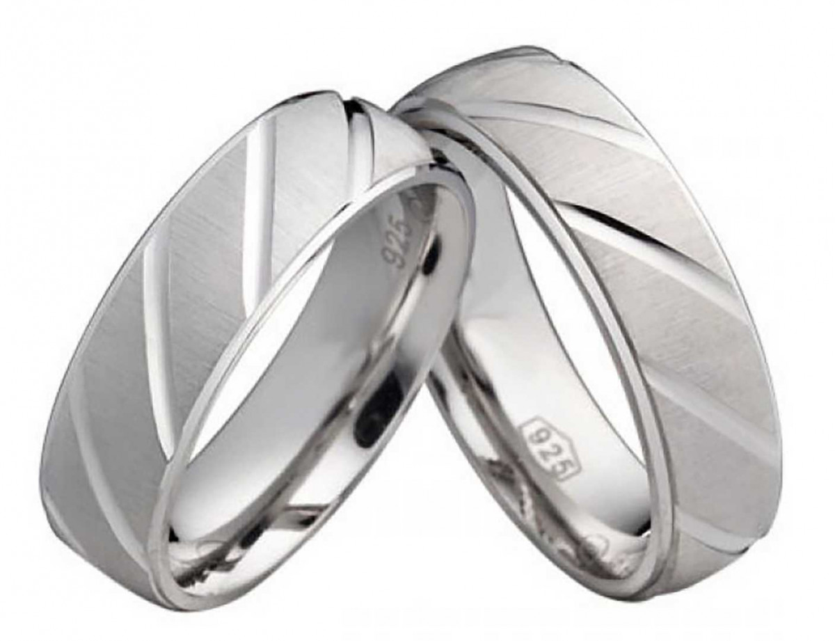 Rings-and-More Partnerringe Silberringe PS812 ohne Stein in 6mm breite