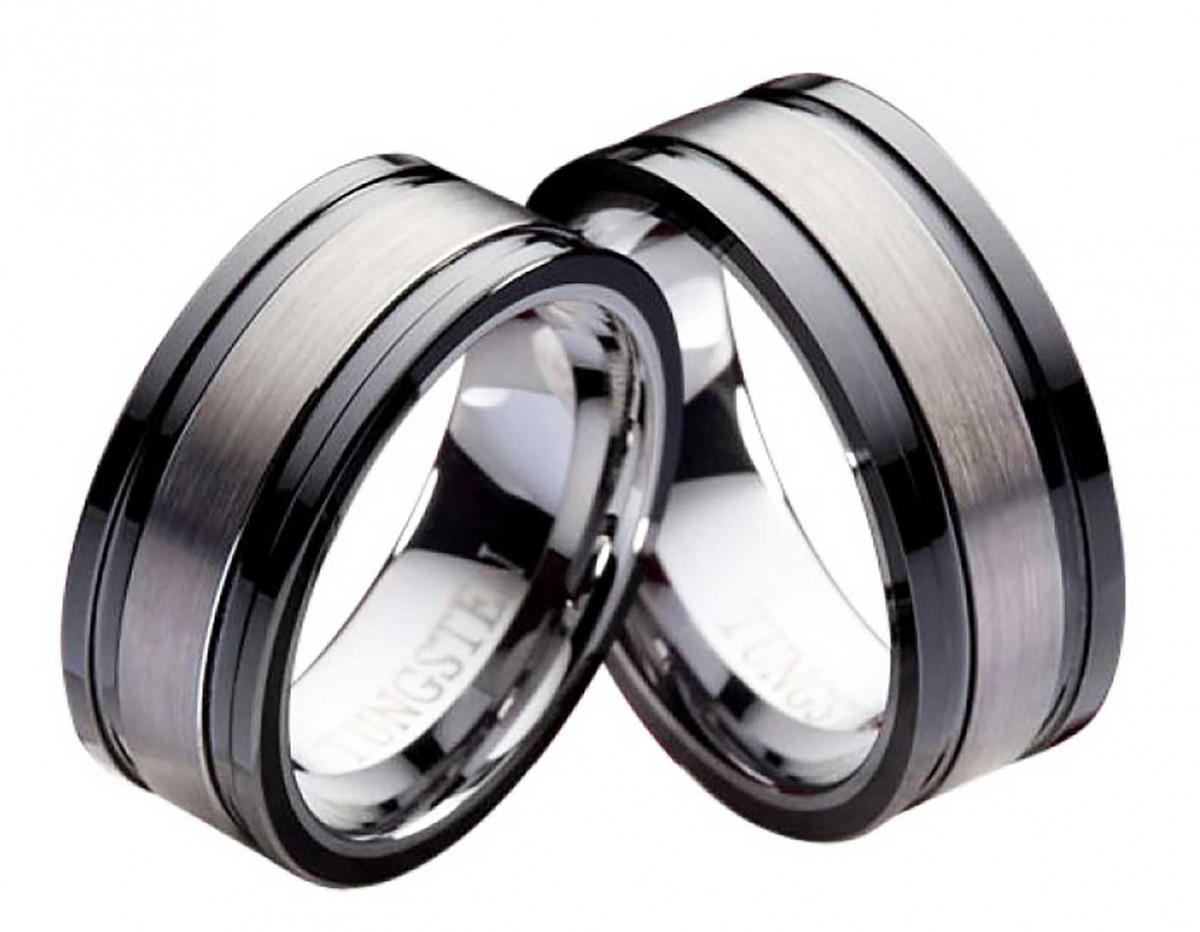 Wolframringe W106 ohne Stein mit Gravur Wolframringe W106 ohne Stein mit Gravur