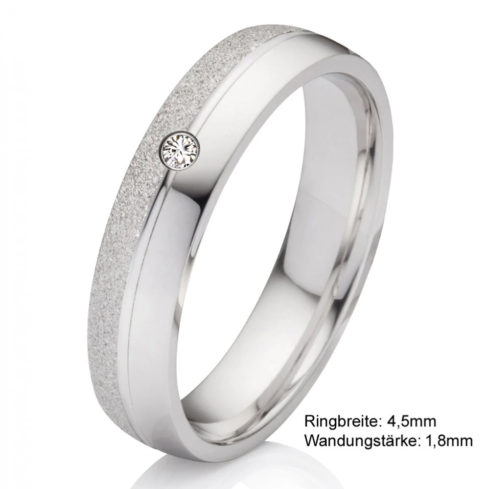 Eheringe aus massiven 925 Silber mit DIAMANT SB42