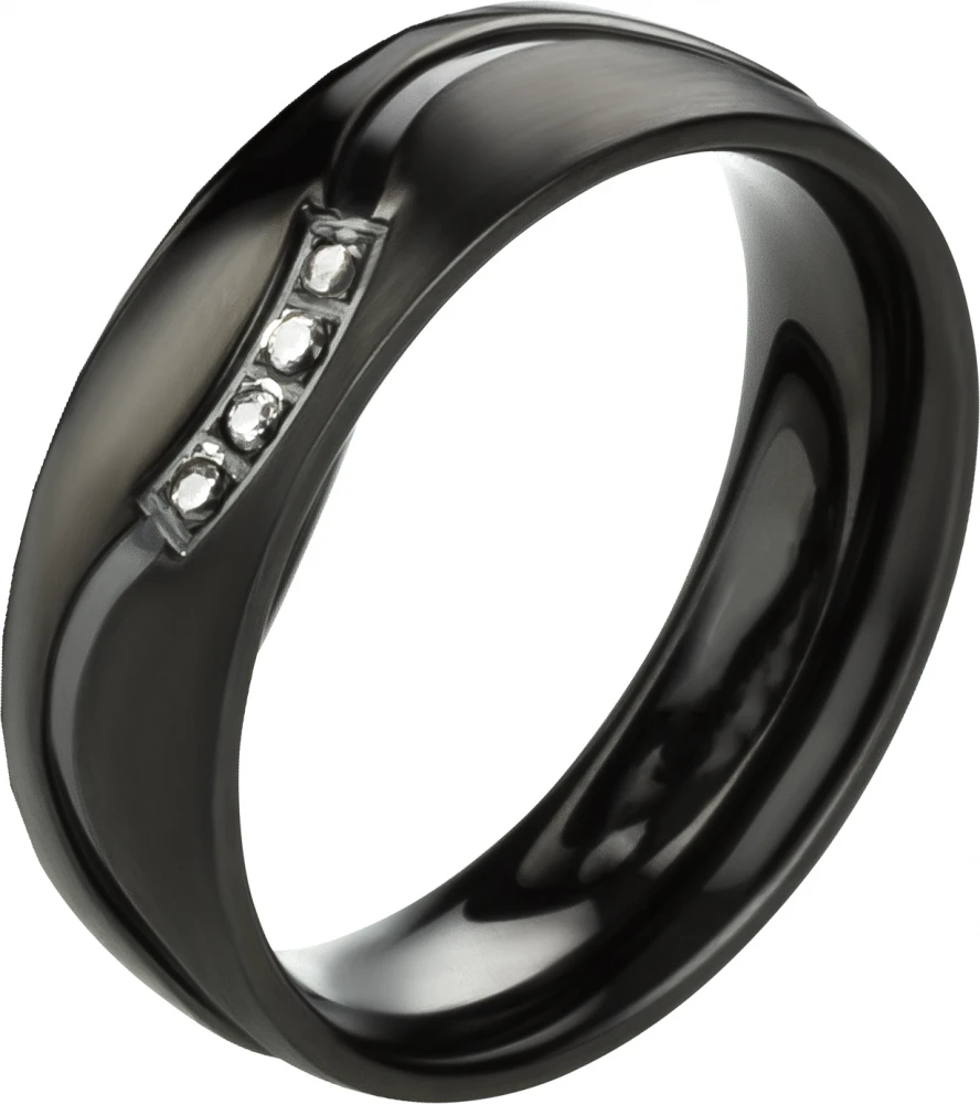 Edelstahlring schwarz & Gravur PE218