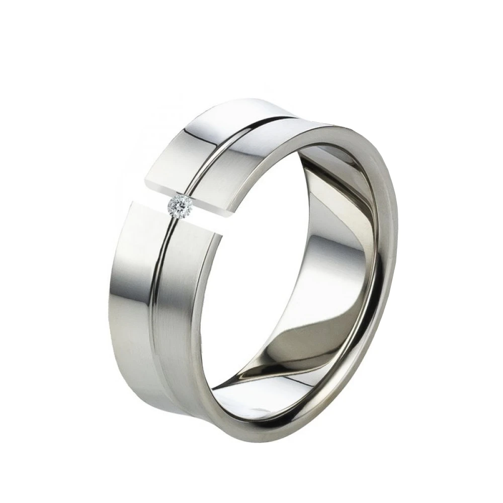 Edelstahlringe LUC44 mit Glanzrille