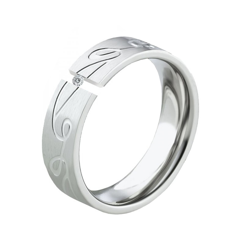 Partnerringe LUC51 mit Diamant und Etui