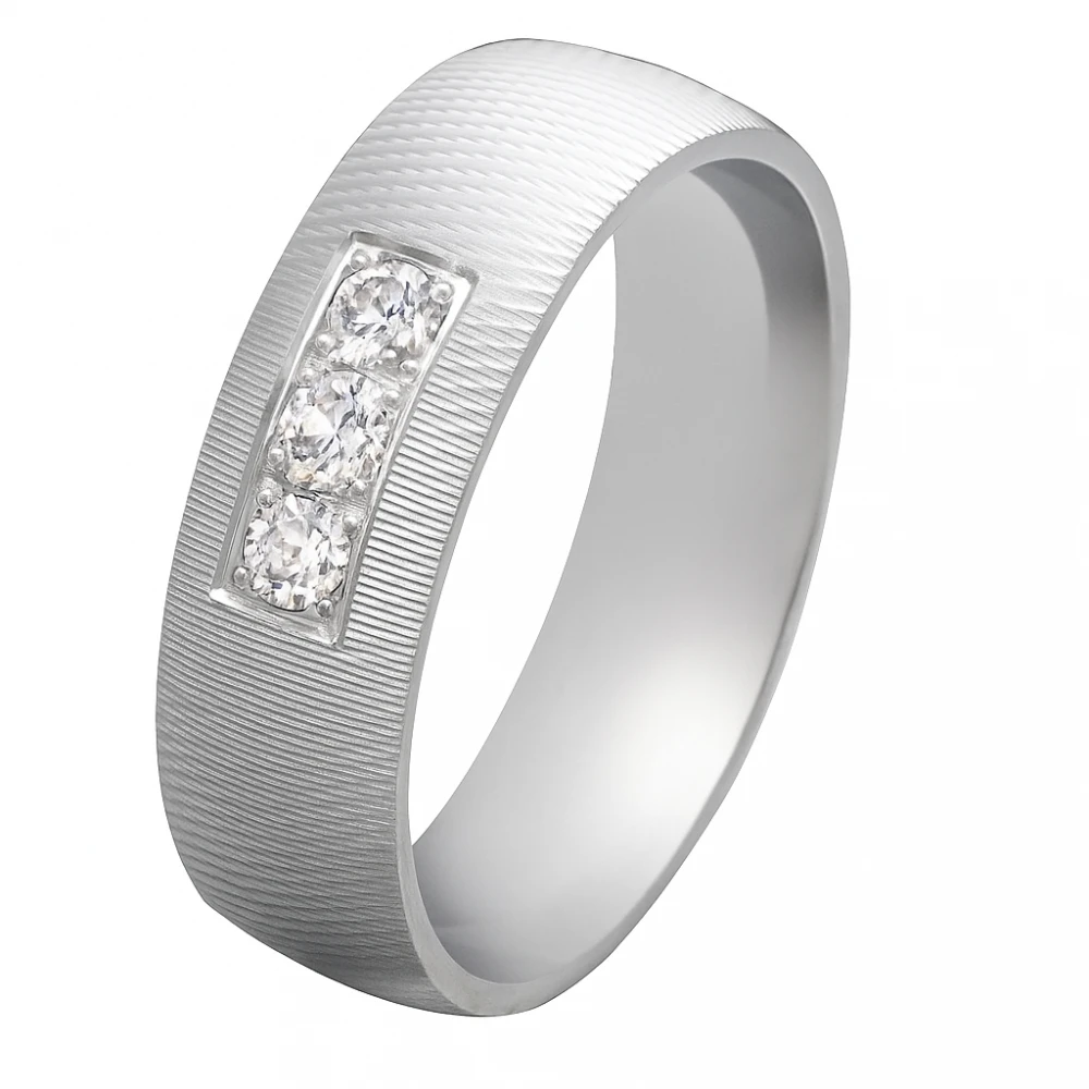 Silberring PS803 mit Zirkoniasteinen – Eleganz pur