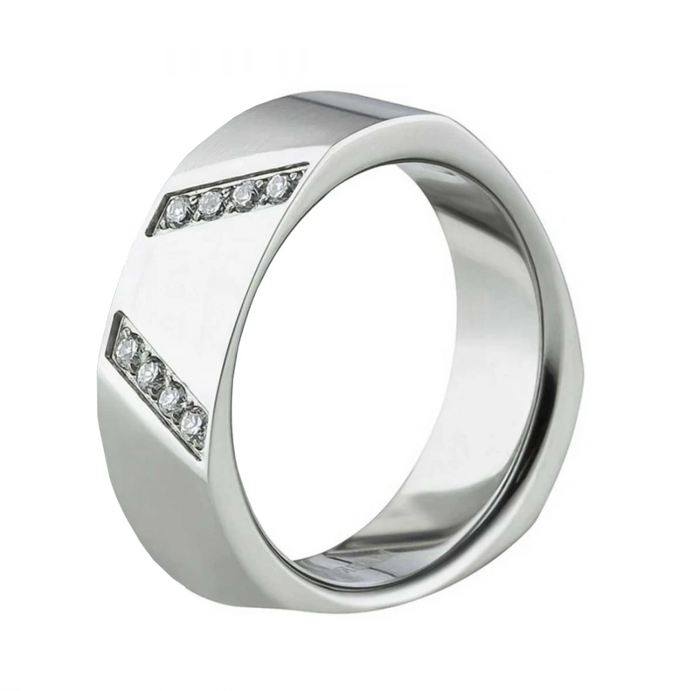 Edelstahl Damenring silberfarben AB1476