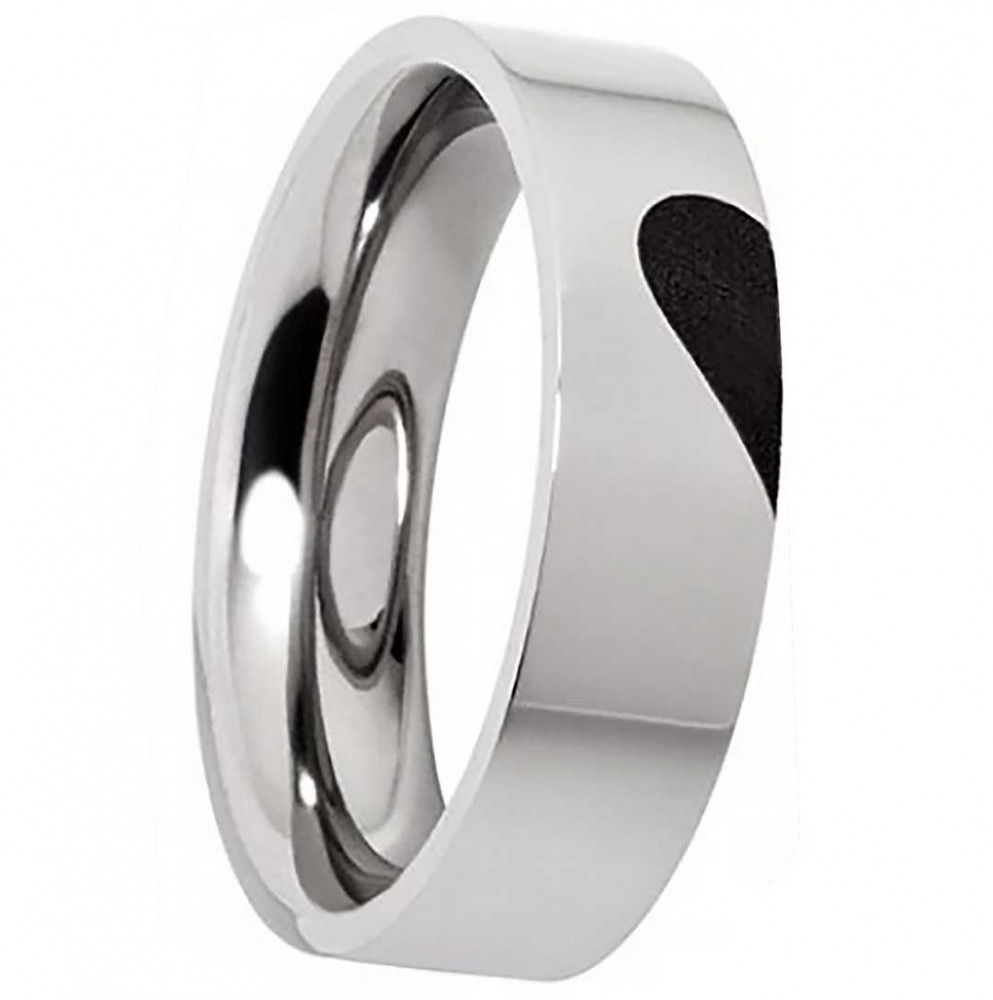 Damenring Titanring DT023 mit Herz und Gravur